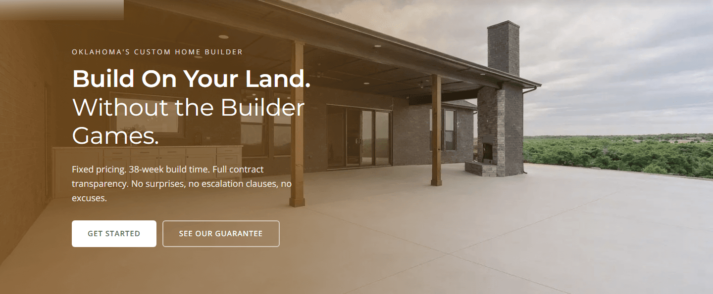 Custom home builder website