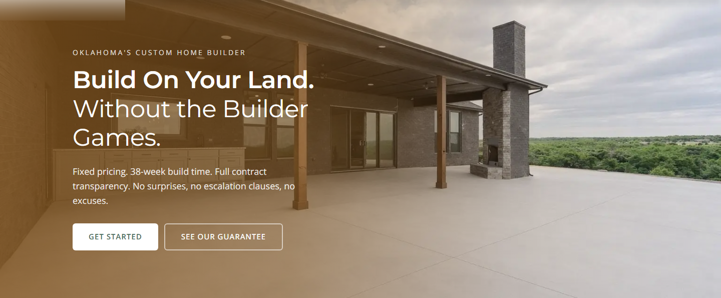 Custom home builder website